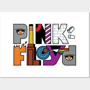 Pink Floyd Albums Logo Full Color Posters and Art